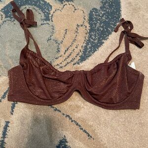 Abercrombie & Fitch Shimmering Brown Bikini Top